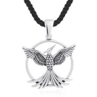 Срібний кулон Птах Фенікс (7311)