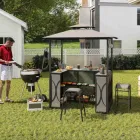 Альтанка Costway Naro з 2 барними стільцями сірий