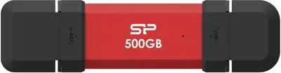 SSD диск Silicon Power DS72 500GB USB Type-A/USB Type-C Red (SP500GBUC3S72VPR)
