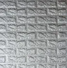 Самоклеюча декоративна 3D панель під срібну цеглу 700x770x3мм