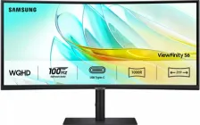 Монітор 34" Samsung ViewFinity S6 S34C650 (LS34C650UAIXUA) Ultra WQHD / VA 1000R / 100Hz / 8-Bit + FRC / HDR10 / USB-C 90W Power Delivery / LAN / Spekers 5W