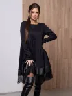 Плаття міді осіннє жіноче ISSA PLUS 13097 L Чорне (issa2007682149421)