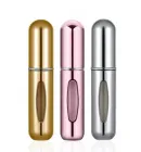 Набір атомайзерів 3 шт компактний флакон дозатор для парфумерії парфумів по 5 мл сріблястий золотистий рожевий (SVS)