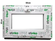 Вікно тепле Steko 600 х 400 мм, 3-скла/аргон