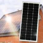 Сонячна панель монокристалічна портативна 100Вт Solar Panel, мобільна сонячна батарея з ламінованим склом для дому, дачі, кемпінгу, авто, автономного електропостачання і зарядки акумуляторів HI-100W