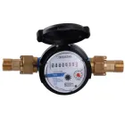 Лічильник води ECOSTAR DN15 1/2″ E-D R160, механічний, крильчатий одноструменевий, зі штуцером