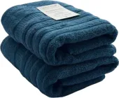 Набір 2 жакардові рушники Lovely Svi для ванної, готелів, СПА 50х90 см Oxford Stripe Navy Blue (451124) (6904511241119)