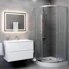 Душова кабіна Ko&Po 7122 90х90 см з низьким піддоном матове скло розсувні двері