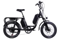 Велосипед з електроприводом 20" AL Dorozhnik eADAMANT HDD рама-18,5" 48B 17.5+12.5А*г 1000Вт чорний 2025 крила, підніжка