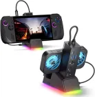 Док-станція JSAUX для Steam Deck/ROG Ally/Legion Go Dock, 7-в-1 HDMI 4K@120Hz, Gigabit Ethernet, USB-A и 100 Вт USB-C, RGB Cooling Fan, VRR, ALLM, HDR, QFT (HB0705)