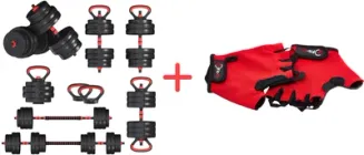 Гантелі з функцією штанги 6 в 1 Fit-On 63 кг (2030-0063)