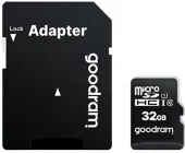 Карта пам'яті Goodram microSDHC 32GB UHS-I U1 + SD-адаптер (M1AA-0320R12)