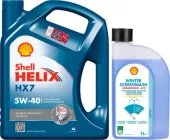 Моторна олива Shell Helix HX7 5W-40 4 л + Омивач скла Shell Winter Screenwash 1 л (ТОВ-У512761)
