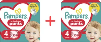 Упаковка Підгузків-трусиків Pampers Active Baby Pants Розмір 4 (9-15 кг) 108 шт + 108 шт (8006540069448_1)