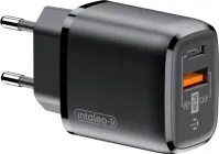 Зарядний пристрій мережевий Intaleo 25W USB-C PD+USB-A QC3.0 Black (TCGQPD252)