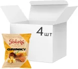 Упаковка грінок Jokers Пшенично-житні зі смаком сиру 80 г х 4 шт (4820242442200)