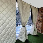 Утеплена штора 1.4х2м Термоштора на липучках на вікна. Теплоізоляційні зимові штори для дому, дверей, балкона