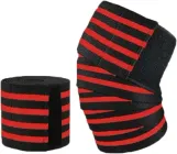 Еластичні бинти на коліна для присідань 180 х 8 см IVN 2 шт (00129)