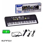 Дитячий синтезатор-піаніно з мікрофоном (61 клавіша, мережа/акумулятор) (BF-6301C)