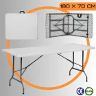 Розкладний стіл-валіза 180 см для кейтерингу садовий Bonro BS до 150 кг Білий