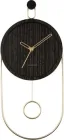 Настінний годинник Karlsson Swing із золотими стрілками 20 см Чорний (8714302147470)