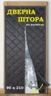 Дверна фіранка штора теплозберігаюча на магнітах розмір 90х210 см, Сірий Comfort