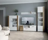 Стінка у вітальню Ліберті / Liberty БРВ Білий альпійський/таблила