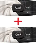 Серветки вологі Smile Чорні та білі 84 шт (4823071670578)