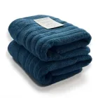 Набір 2 жакардові рушники Lovely Svi для ванної, готелів, СПА, на подарунок, 50 х 90 см Oxford Stripe Navy Синій (451124)