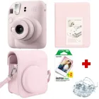Новорічний набір Камера моментального друку Fujifilm INSTAX Mini 12 Blossom Pink / Чохол рожевий / Фотопапером на 20 знімків / Фотоальбом рожевий на 64 знімка / Гірлянда на батарейках