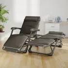 Розкладне крісло шезлонг садовий із подушкою WCG FCB-S06PС