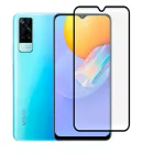 Захисне скло матове для телефона Vivo Y31 протиударне повноекранне чорне