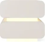 Тумбочка приліжкова 1 ящик Floaty, Silk white Led-light