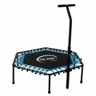 Фітнес батут з ручкою King Sport 130см Blue посилена сталева рама, 42 амортизатори