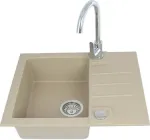 Кухонна мийка зі змішувачем Alveus Rock 1213055SEN Бежева