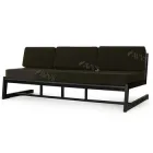 Диван металевий AVVS Атлас вуличний 156 см лофт рогожка коричневий