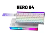 Ігрова Клавіатура AULA HERO 84 HE White-Contour Магнітні світчі. Дротова 8000Hz/s. RGB Панель, 84 keys, Switch 0.01mm. Rapid Trigger
