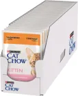 Упаковка вологого корму для кошенят Purina Cat Chow Kitten шматочки в желе з індичкою та цукіні 85 г x 26 шт (7613039856154)