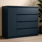 Комод 1000 х 376 х 950 h Брайт ДСП Майстер Форм Антрацит (телескопічні напрямні) лівосторонній 20114