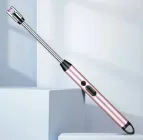 Імпульсна USB запальничка для свічок, кухні та плити з гнучкою трубкою й захистом, рожева