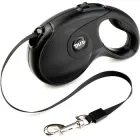 Повідець рулетка для собак 5 метрів вага собаки до 40 кг автоматичний прогулянковий нейлоновий повідець чорний (002003)