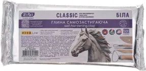 Глина самозастигаюча ZiBi Classic 500 г біла (ZB.6291)