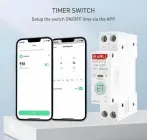 Розумний Wi-Fi автоматичний вимикач EARU EAKCB-TM-63A 63А DIN з моніторингом напруги струму енергоспоживання потужності, реле напруги та струму, таймер, Tuya або SmartLife Wifi автомат