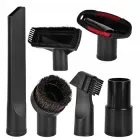 Комплект насадок 5 шт. для пилососа (щелева, щілинна з ворсом, для меблів, кругла з ворсом, для килима) + перехідник (nabor 4 brush)