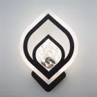 Настінний світлодіодний світильник бра ESLLSE AZALIA ICE 13 Вт 305x215x47 мм Чорний