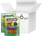 Упаковка ласощів Purina AdVENTuROS для дорослих собак, смужки зі смаком оленини, 6 шт х 90 г (7613035516489)