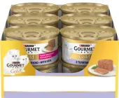 Упаковка вологого корму для кошенят Purina Gourmet Gold Паштет з телятиною 12 шт по 85 г (7613036330602)