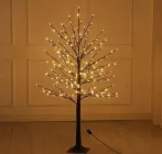 Світлодіодне дерево 150 см 225 LED Теплий білий, коричневий стовбур, від мережі