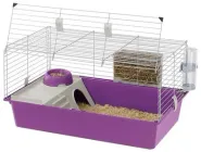 Клітка для морських свинок та гризунів Ferplast Cavie 80 77х48х42 см Фіолетова з будиночком (57054401)
