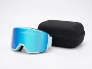 Лижна маска окуляри для сноуборду з жорстким кейсом HX-052 Подвійна лінза Anti-Fog UV400 REVO OTG (голуба)